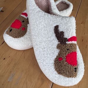 Cozy Christmas  Reindeer Slippers